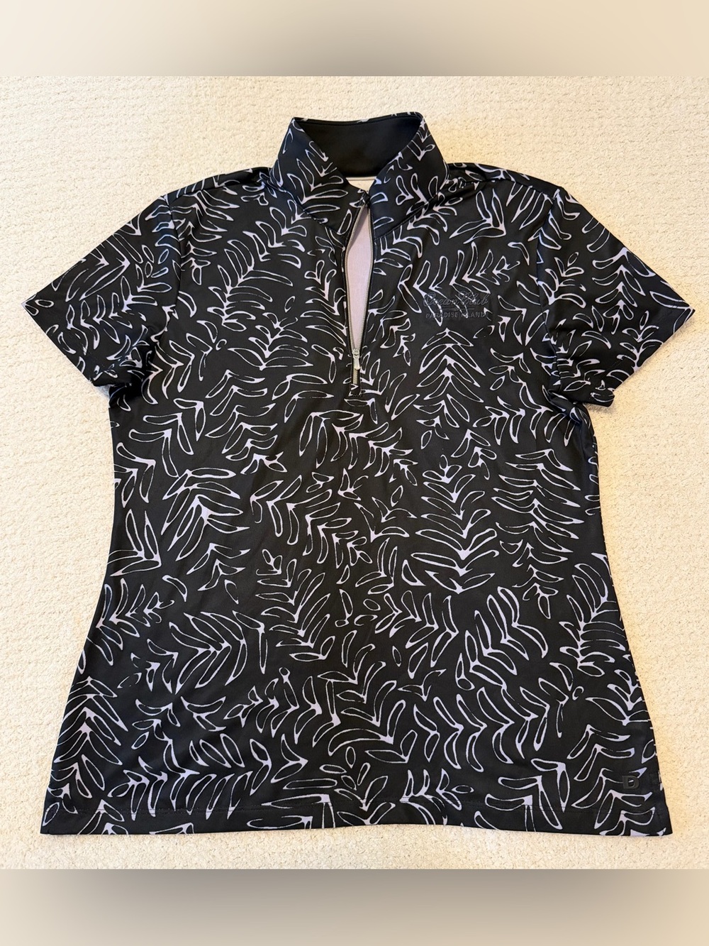 Dunning Golf Ocean Club Paradise Island Women's Half Zip Polo Shirt Size M